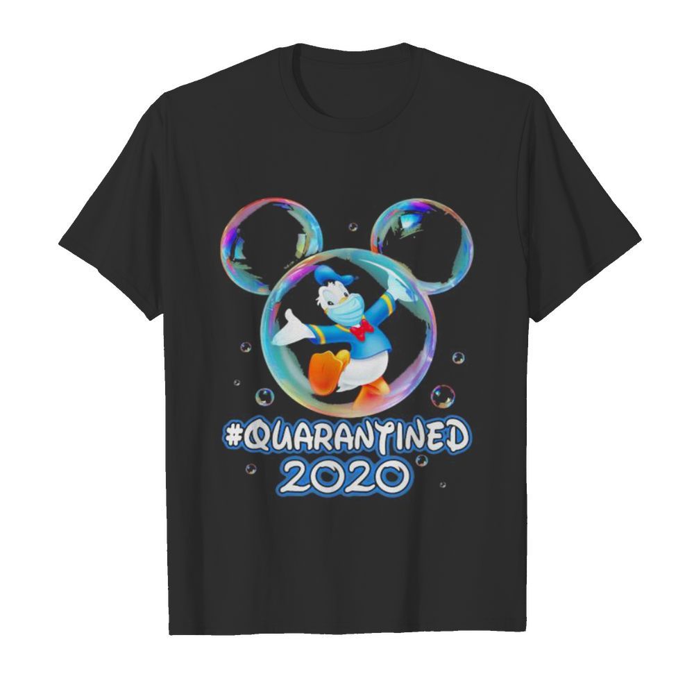 Mickey mouse donald duck wear mask quarantined 2020 shirt