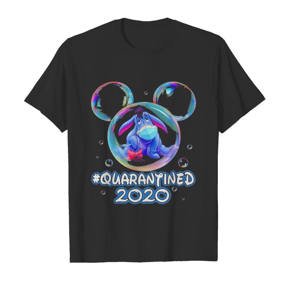 Mickey mouse eeyore wear mask quarantined 2020 shirt