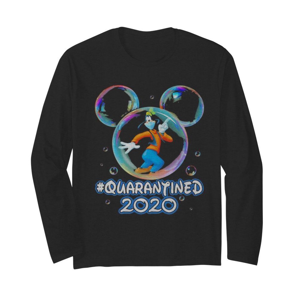 Mickey mouse goofy wear mask quarantined 2020  Long Sleeved T-shirt 