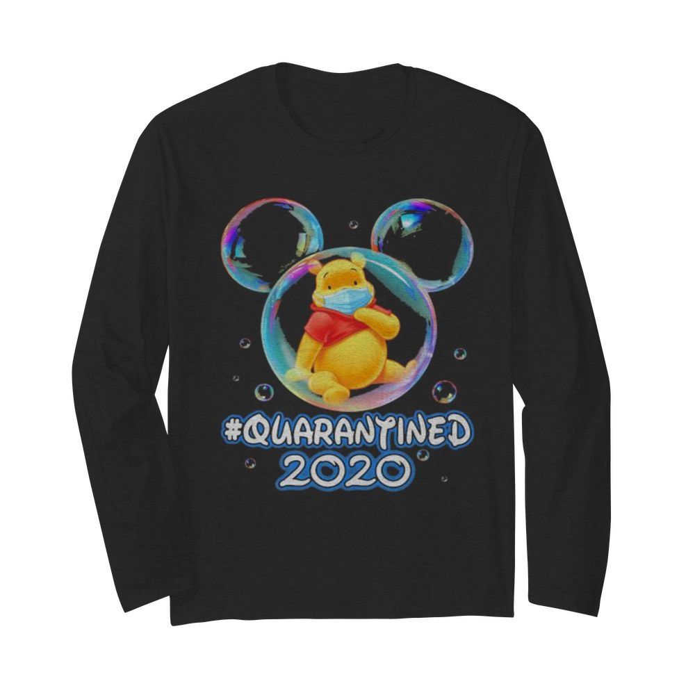 Mickey mouse pooh wear mask quarantined 2020  Long Sleeved T-shirt 