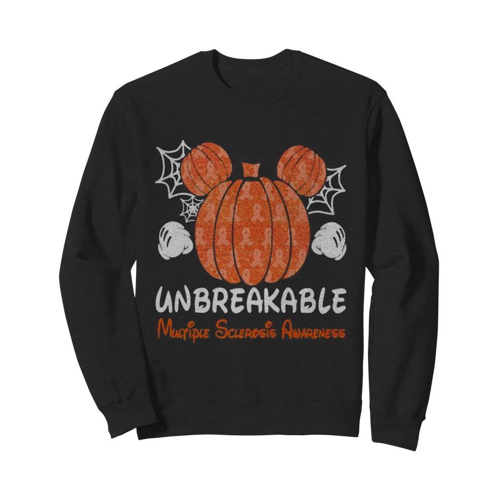 Mickey mouse pumpkin unbreakable multiple sclerosis awareness  Unisex Sweatshirt