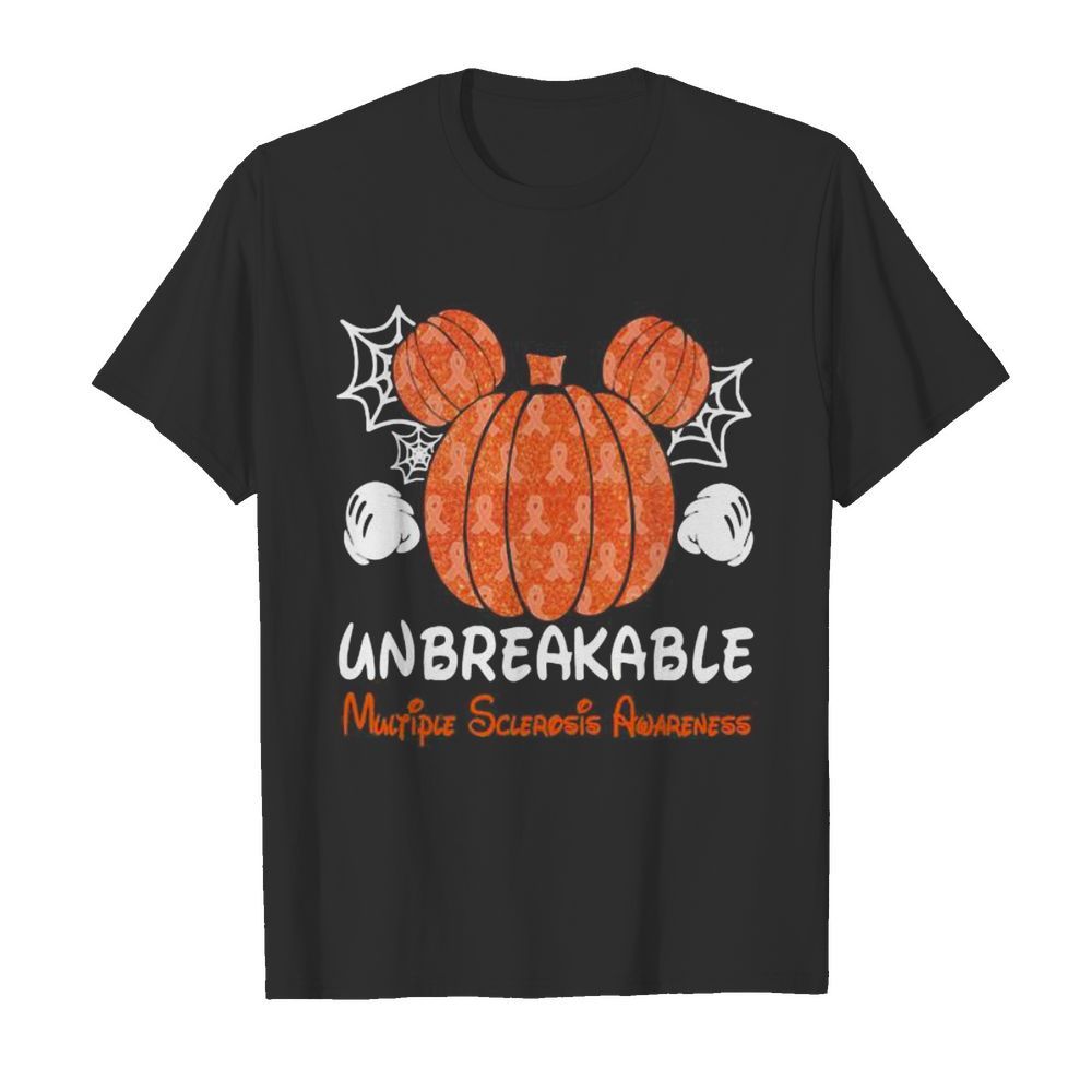 Mickey mouse pumpkin unbreakable multiple sclerosis awareness shirt