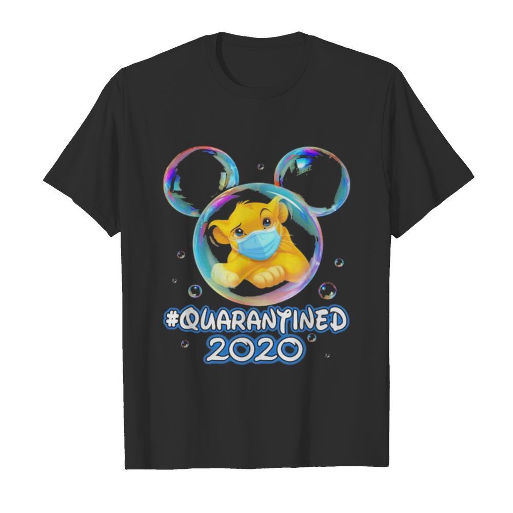 Mickey mouse simba wear mask quarantined 2020 shirt