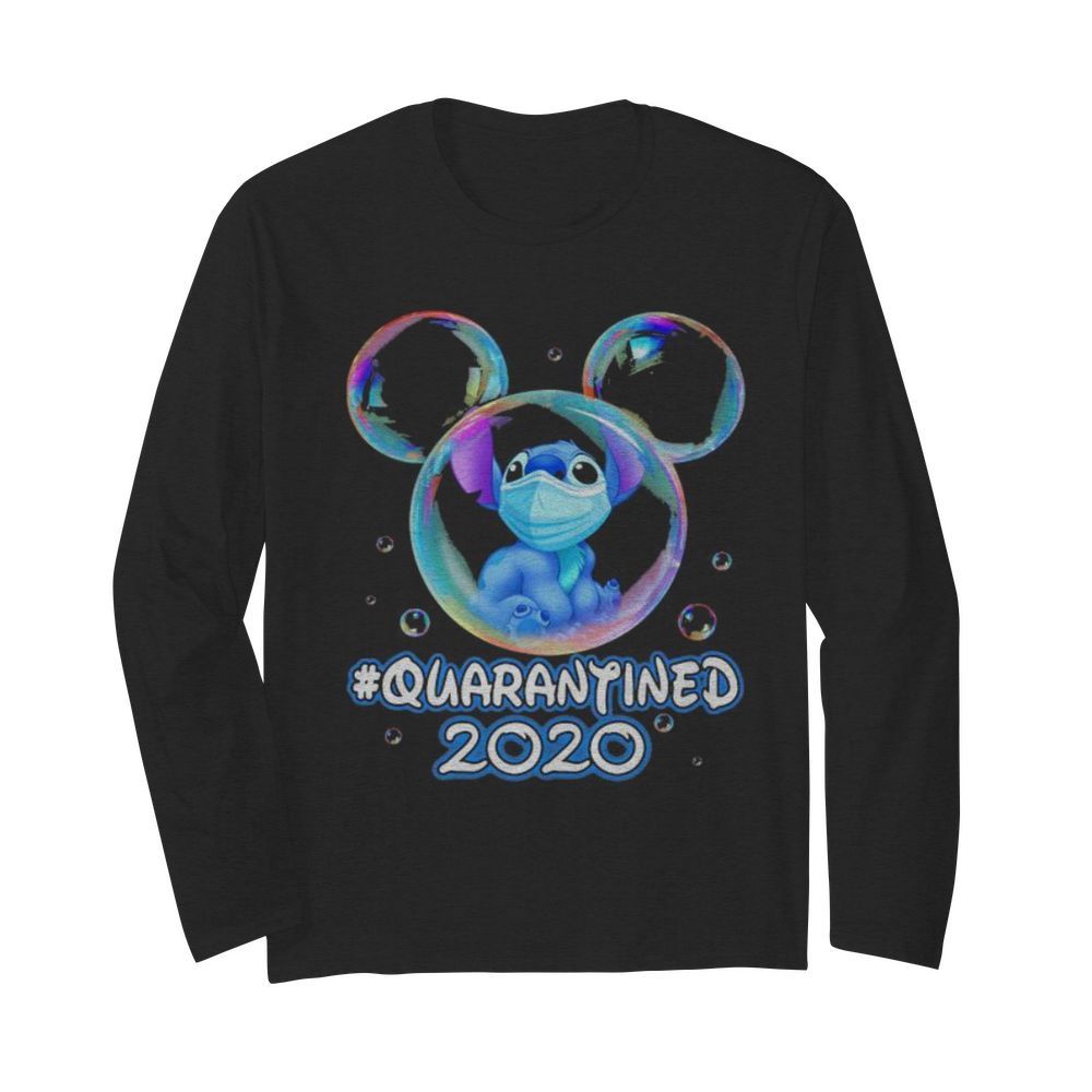 Mickey mouse stitch wear mask quarantined 2020  Long Sleeved T-shirt 