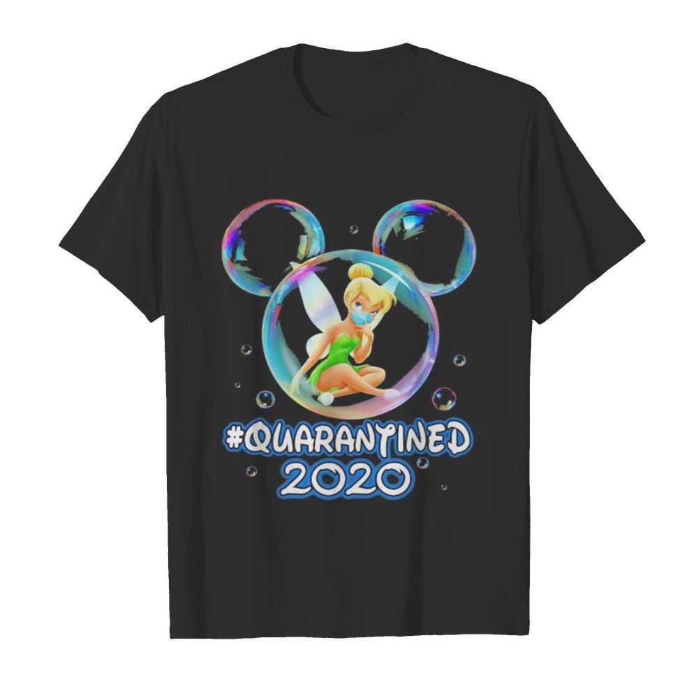 Mickey mouse tinker bell wear mask quarantined 2020 shirt