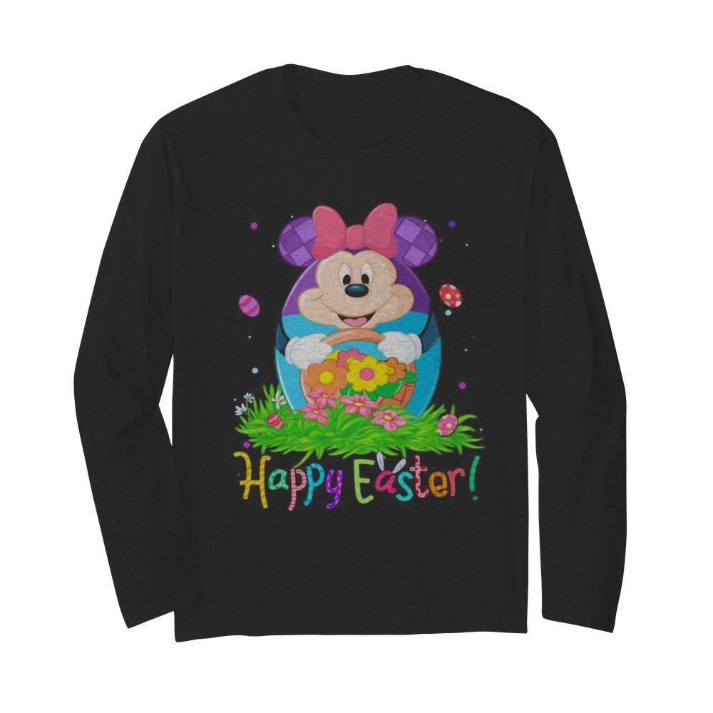 Minnie mouse happy easter flower  Long Sleeved T-shirt 