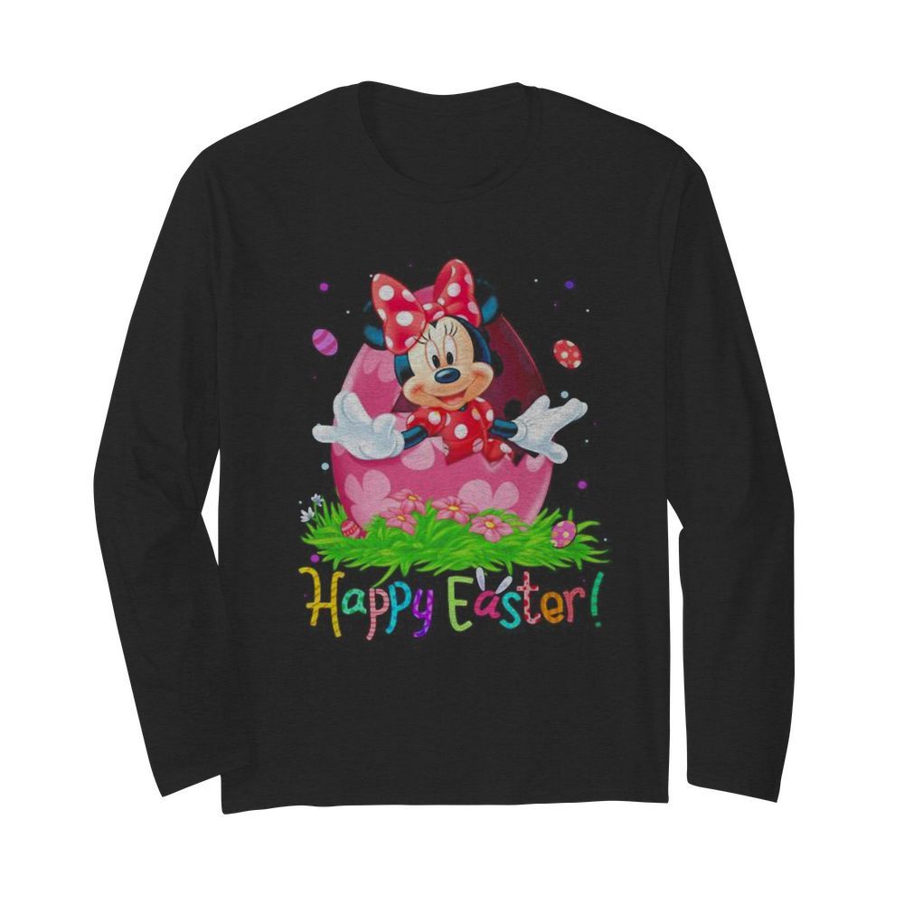 Minnie mouse happy easter flowers  Long Sleeved T-shirt 