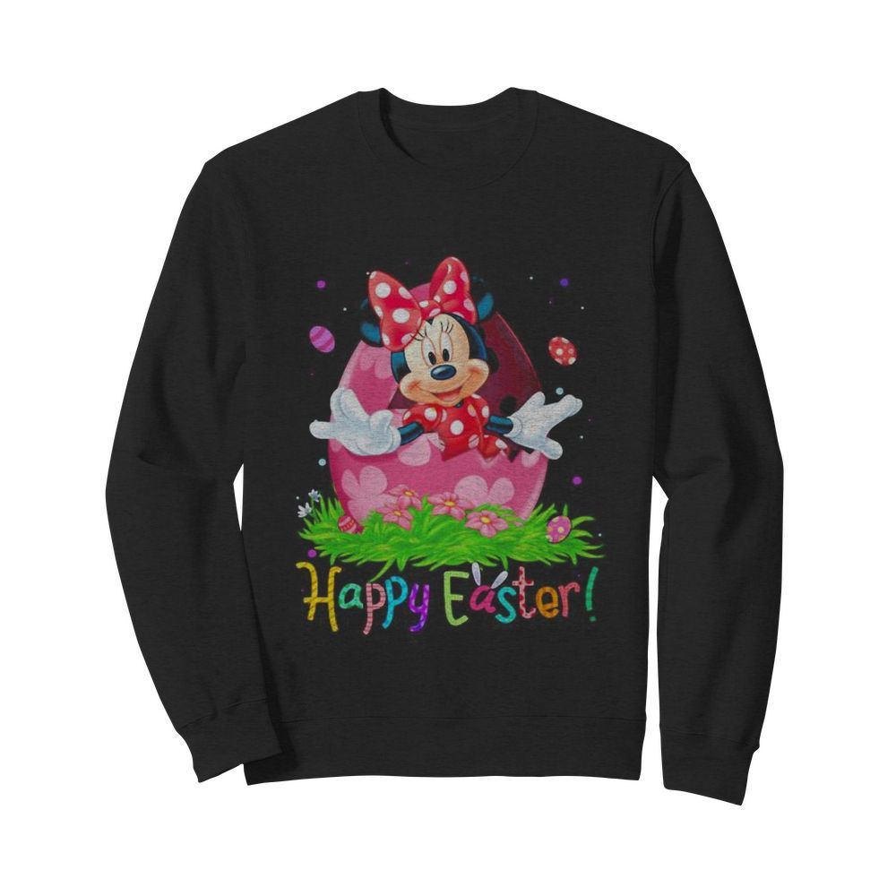 Minnie mouse happy easter flowers  Unisex Sweatshirt