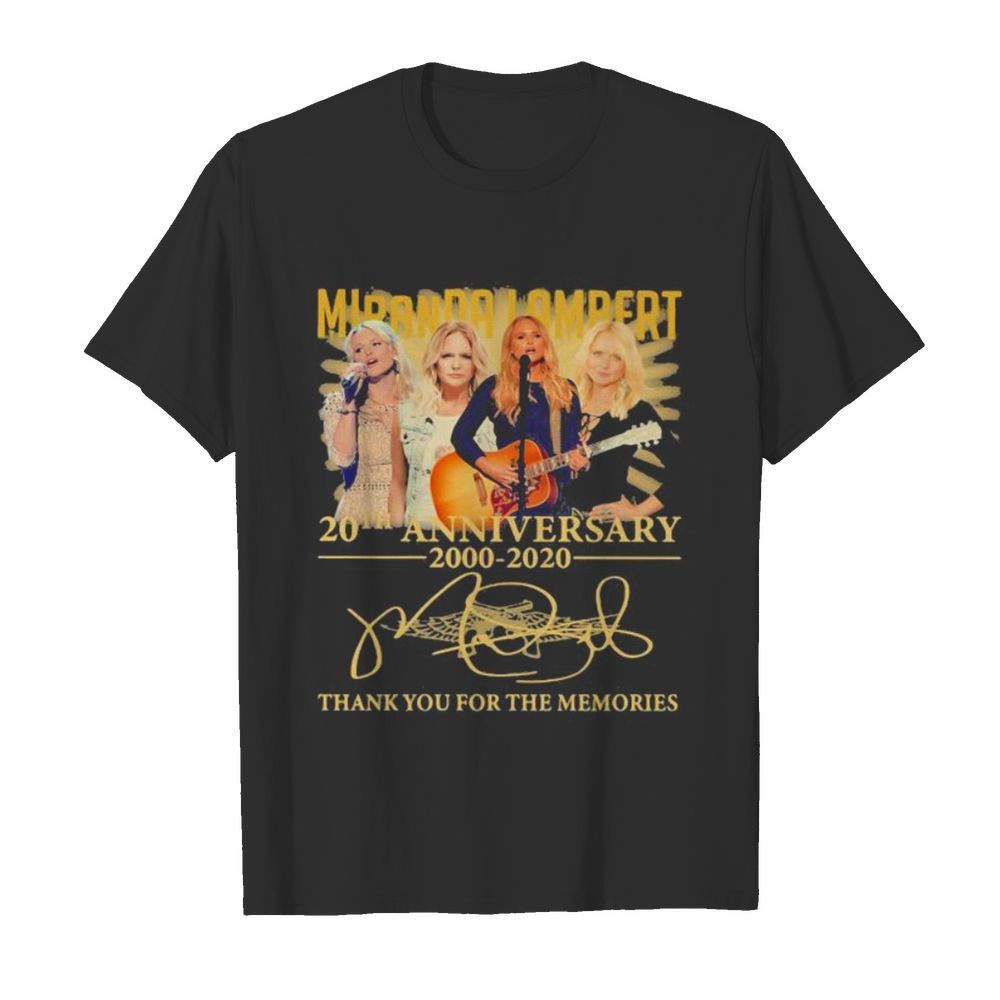 Miranda lambert 20th anniversary 2000 2020 thank for the memories signatures shirt