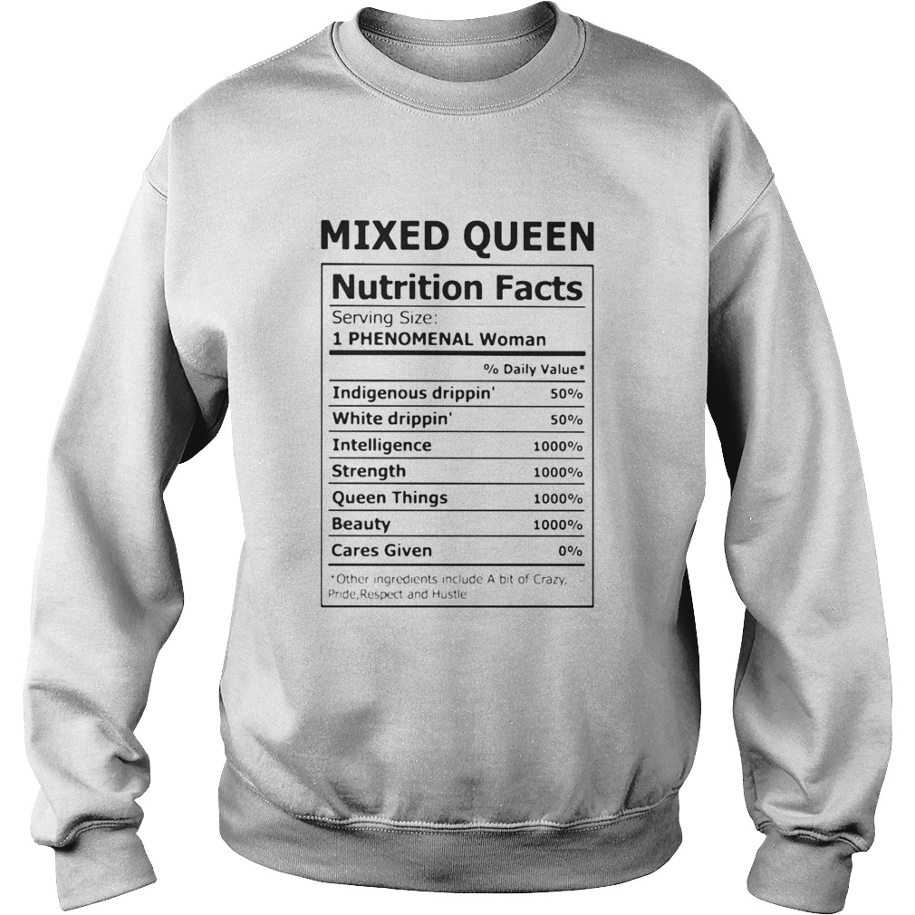 Mixed Queen Nutrition Facts  Sweatshirt