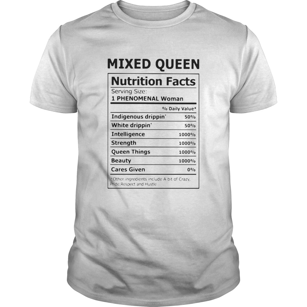 Mixed Queen Nutrition Facts  Unisex