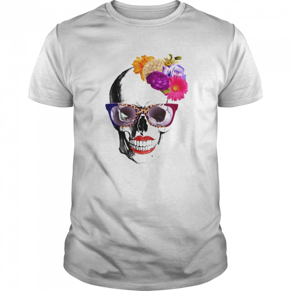 Modern Lady Skull Flower Dia De Los Muertos shirt