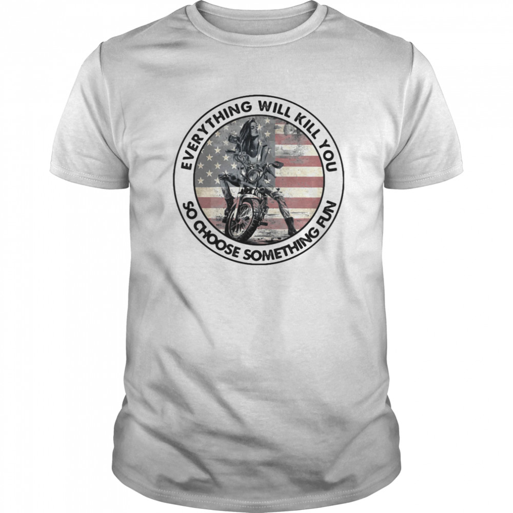 Motocross everything will kill you so choose something fun american flag  Classic Men's T-shirt