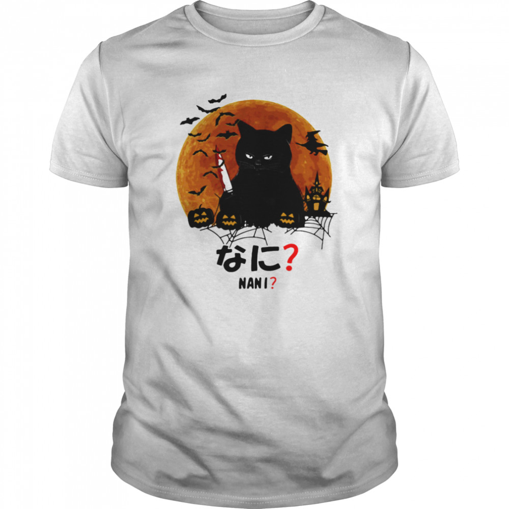 Nani Cat Killer Moon Halloween shirt