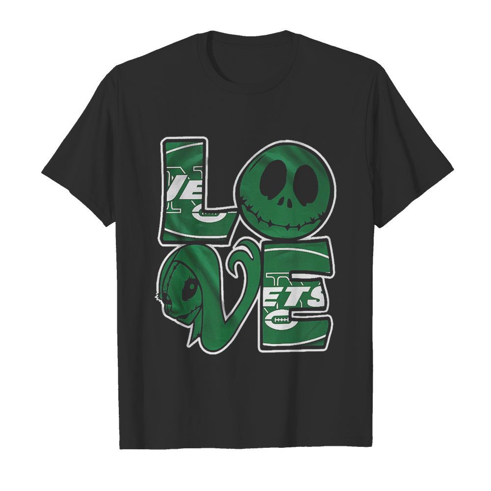 New York Jets Jack Skellington And Sally Love  Classic Men's T-shirt