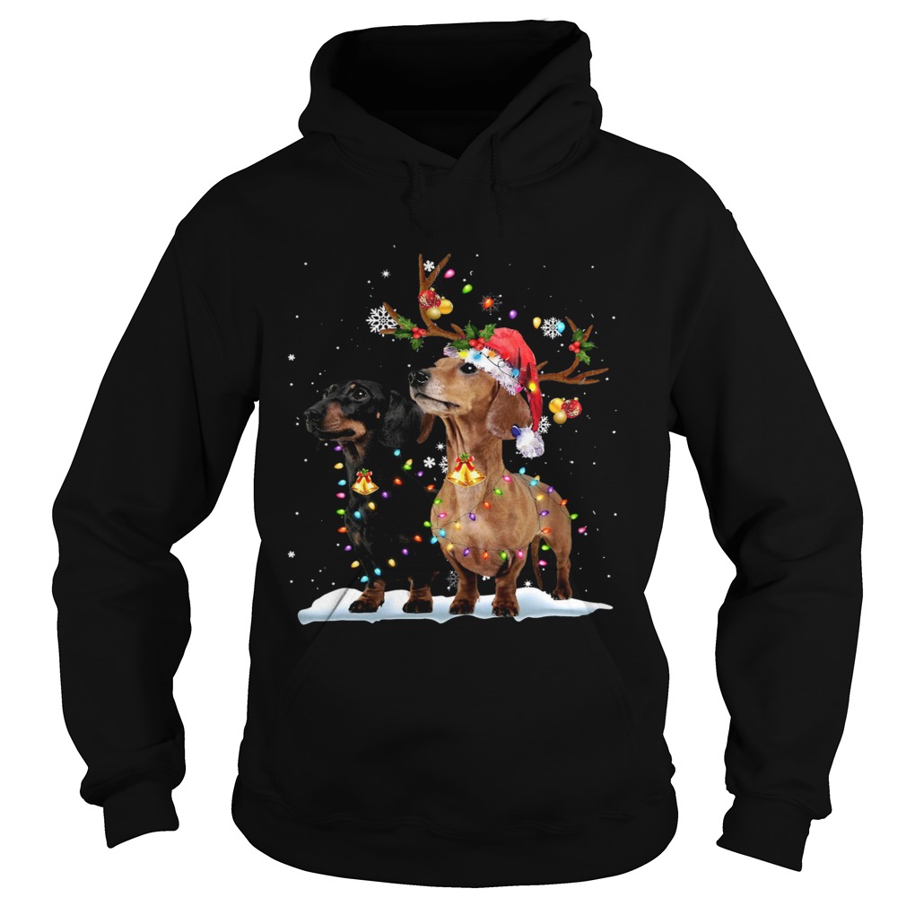 Nice Daschund Light Christas  Hoodie