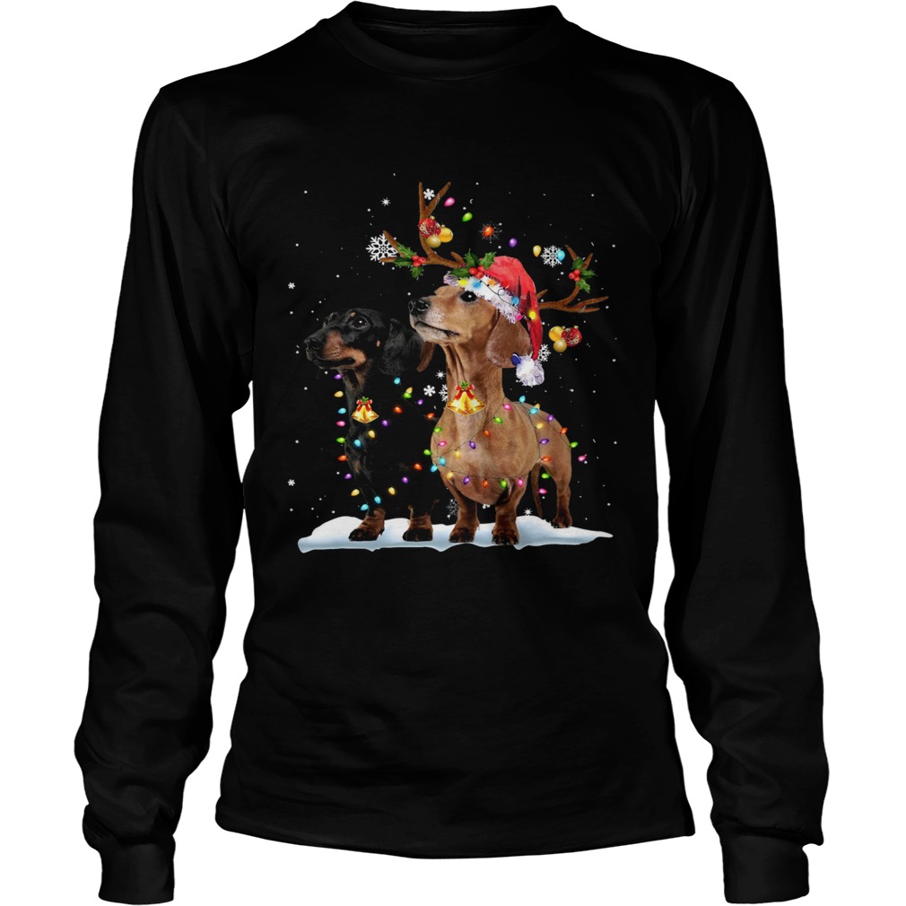 Nice Daschund Light Christas  Long Sleeve