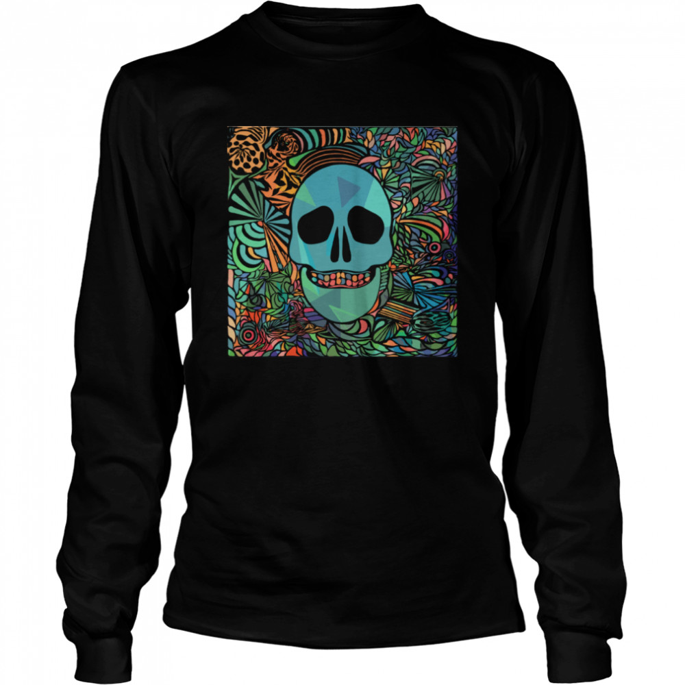 Nice Sugar Skulls Day Of The Dead Nola Colors  Long Sleeved T-shirt