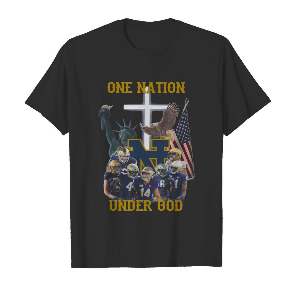 Notre dame irish one nation under god shirt