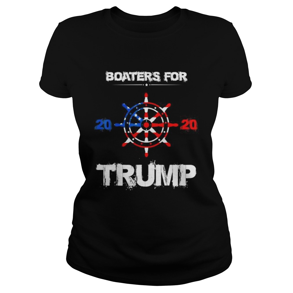 Novelty Election Slogan Boaters For Trump 2020 America Flag  Classic Ladies