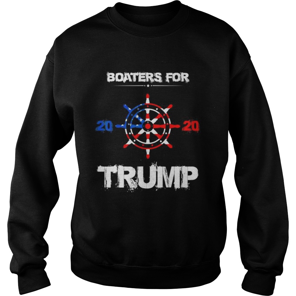 Novelty Election Slogan Boaters For Trump 2020 America Flag  Sweatshirt