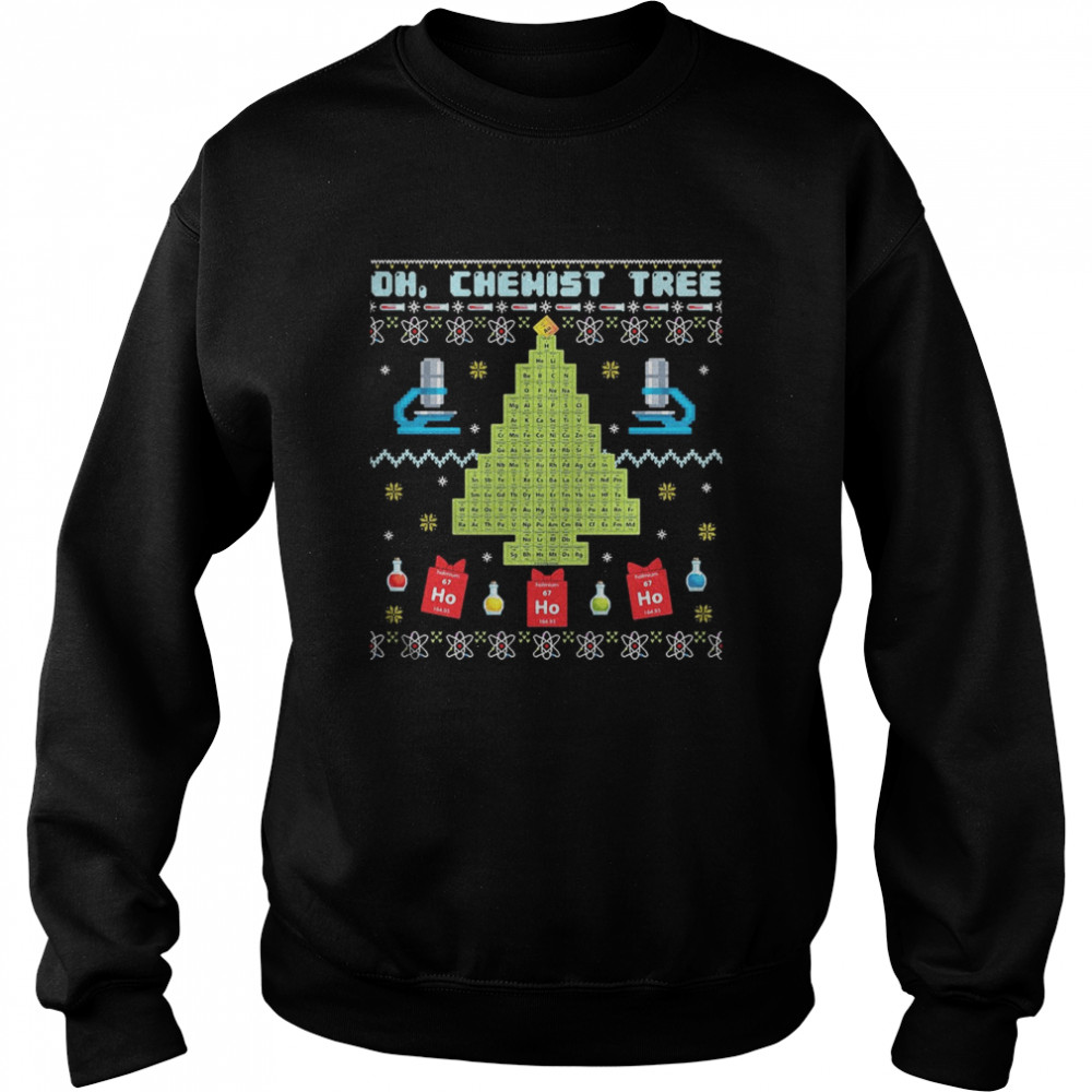 Oh Chemist Tree Ugly Christmas  Unisex Sweatshirt