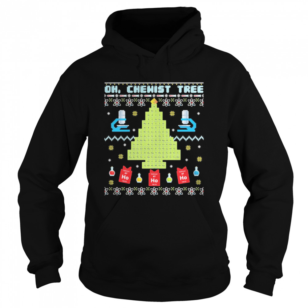 Oh Chemist Tree Ugly Christmas  Unisex Hoodie