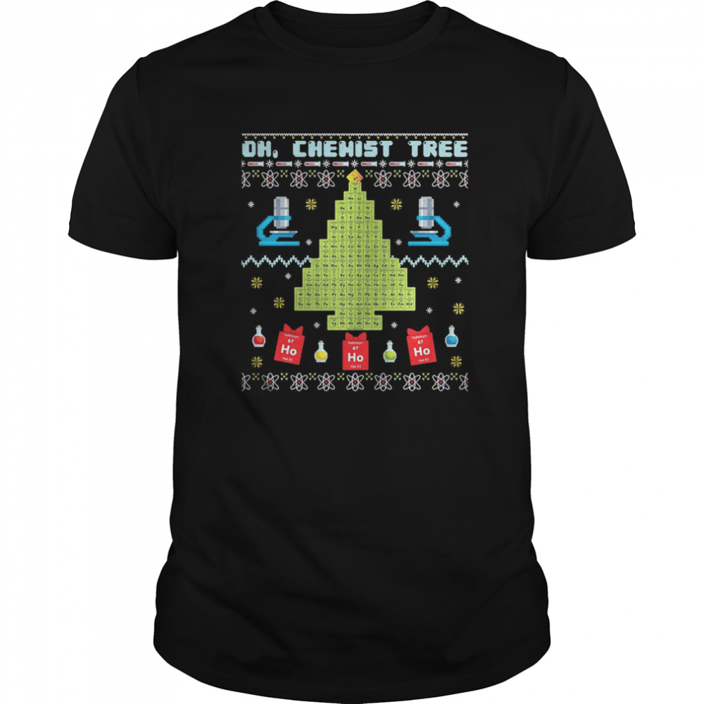 Oh Chemist Tree Ugly Christmas  Classic Men's T-shirt