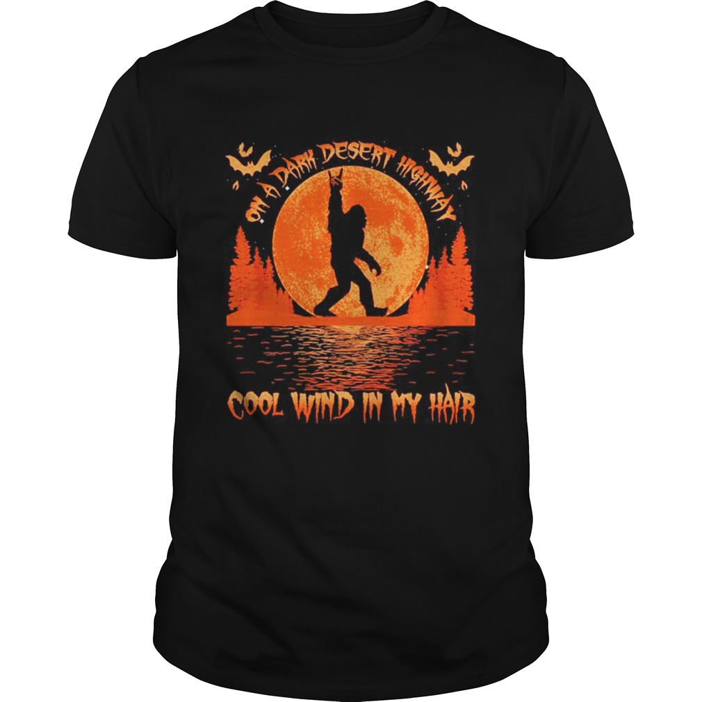 On a dark desert highway dog feel cool wind in my hair moon blood halloween  Unisex