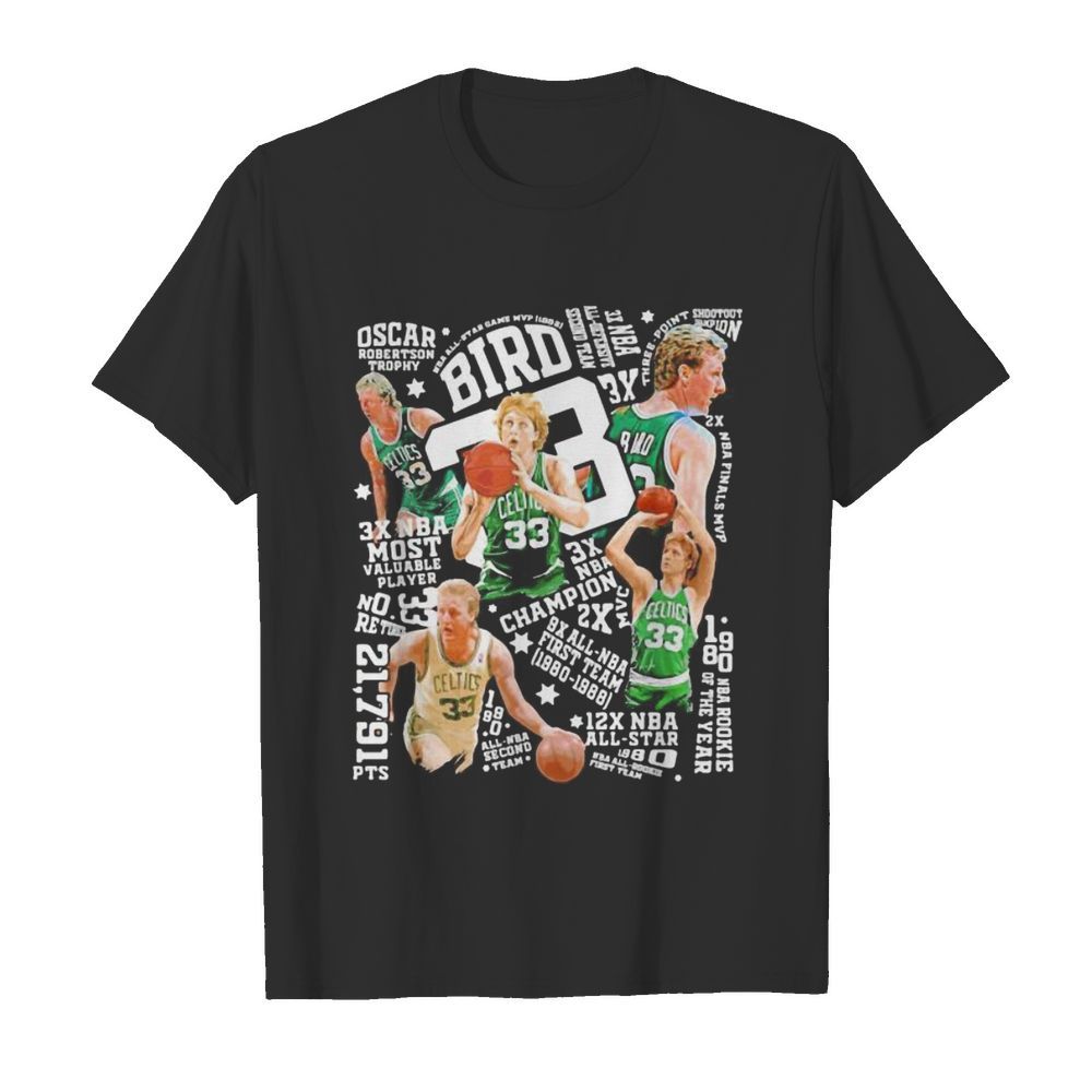 Oscar robertson trophy larry bird 33 boston celtics shirt