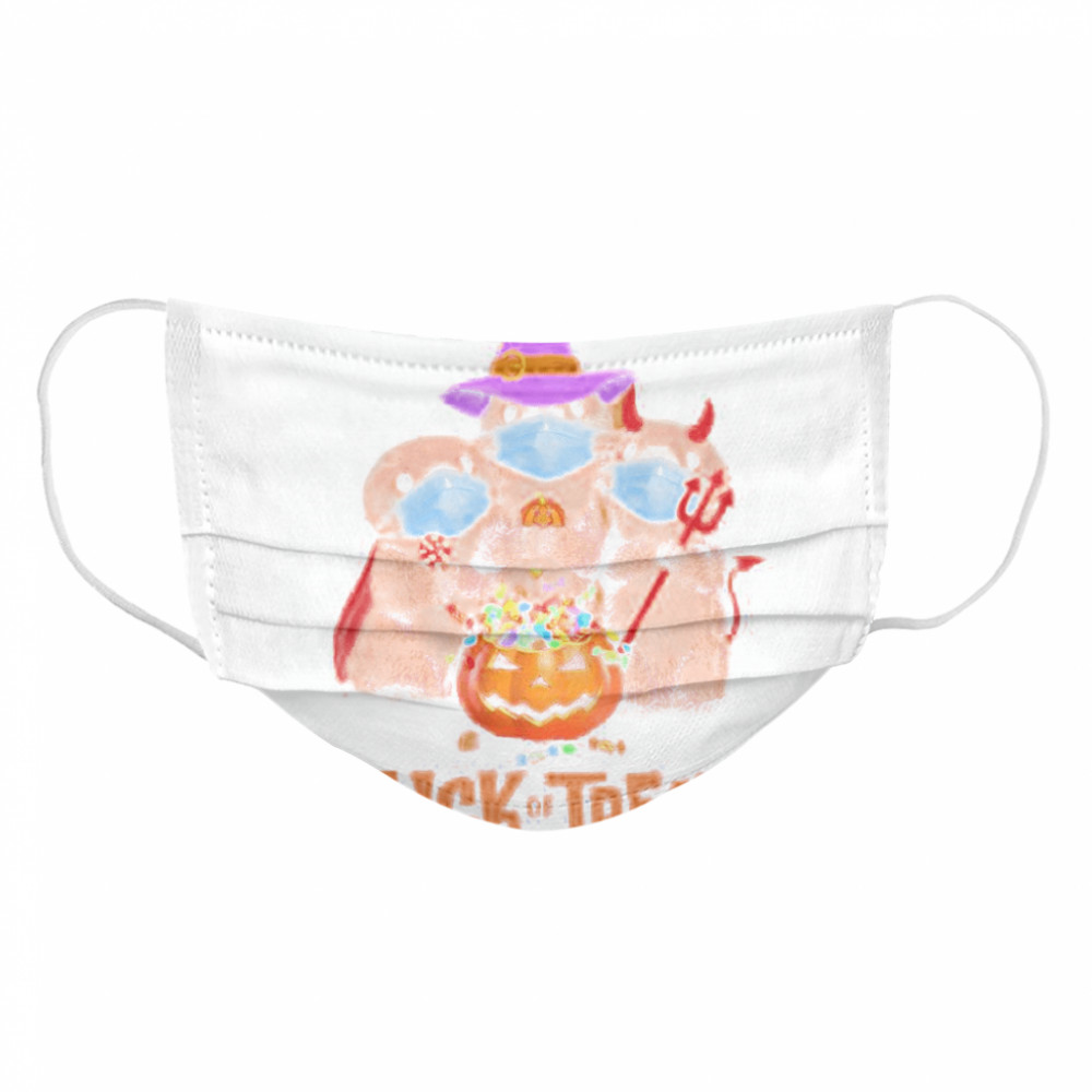 Otter Face Mask Trick Or Treat  Cloth Face Mask