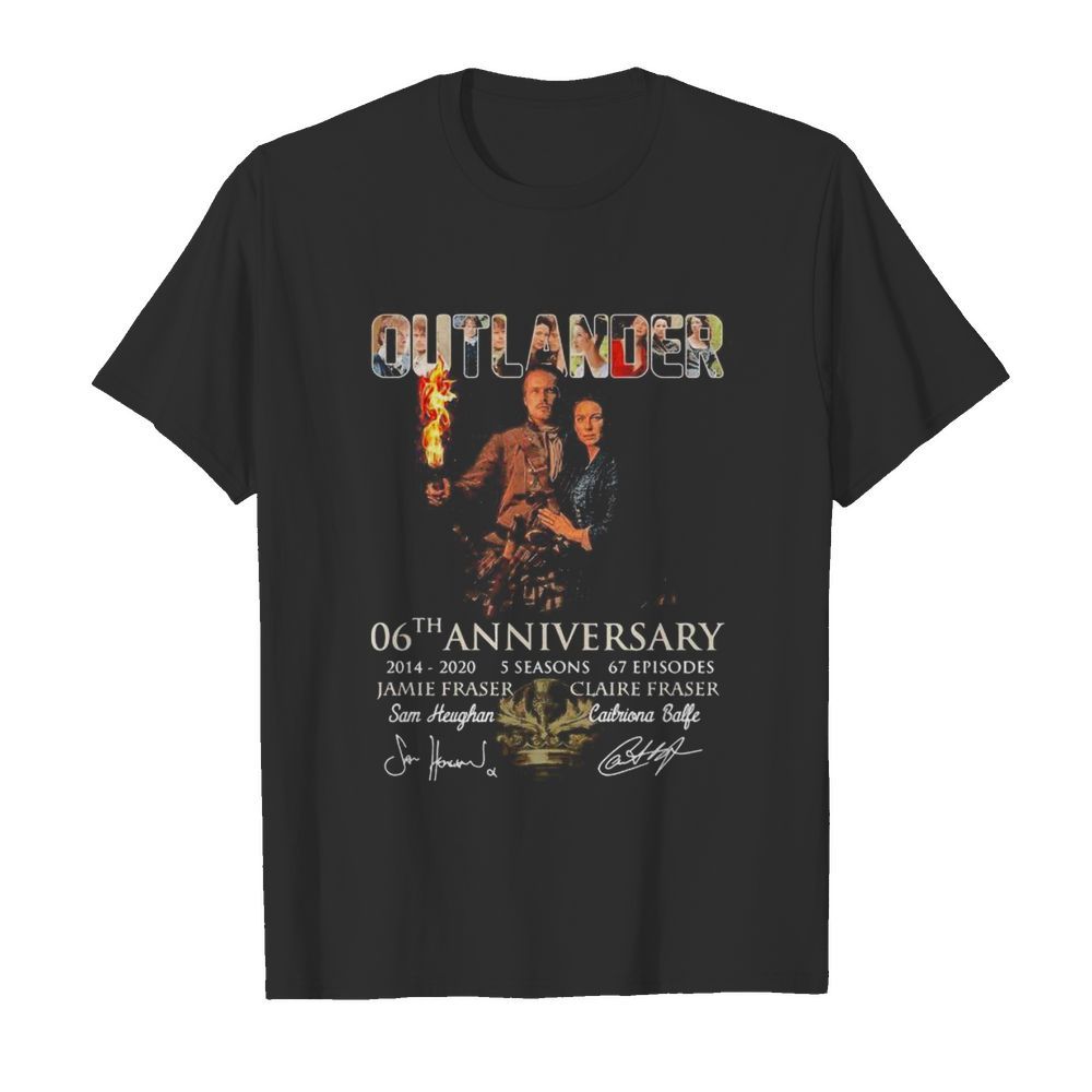 Outlander 06th anniversary 2014 2020 5 seasons 67 episodes signatures shirt