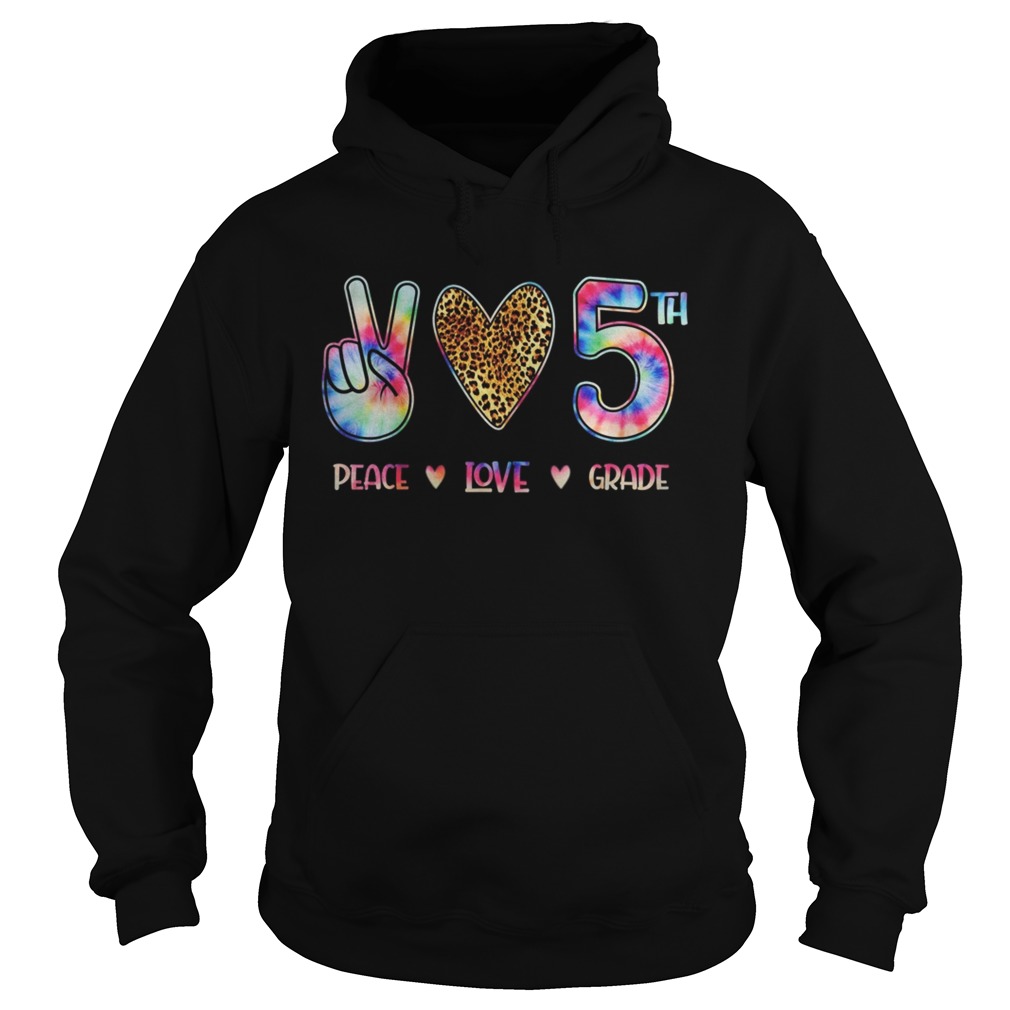 Peace Love Fifth Grade Squad Back to School Gift  Hoodie