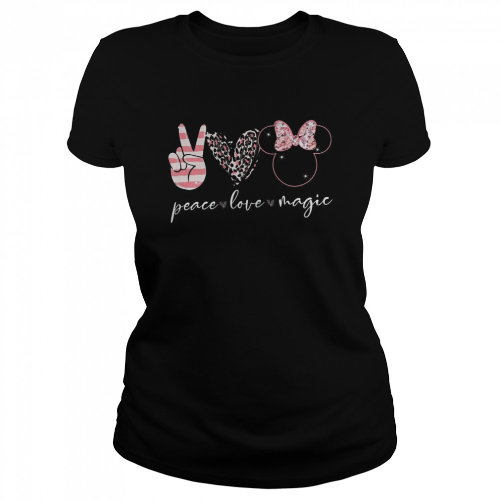 Peace Love Magic Mickey Mouse  Classic Women's T-shirt