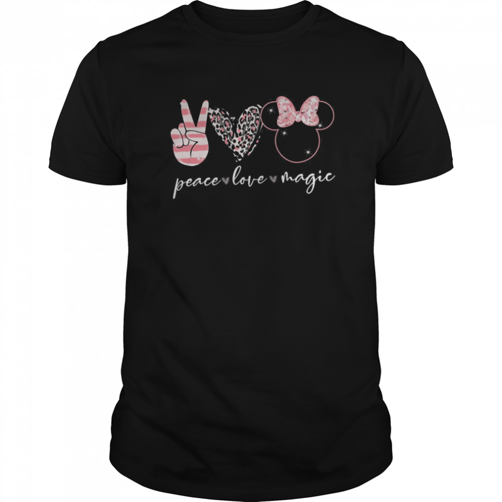 Peace Love Magic Mickey Mouse  Classic Men's T-shirt