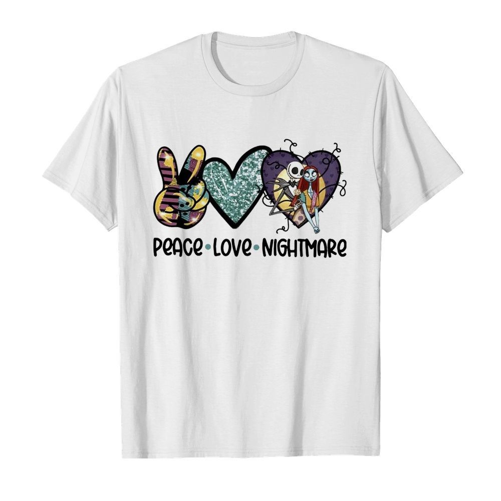 Peace Love Nightmare Jack Skellington And Sally shirt