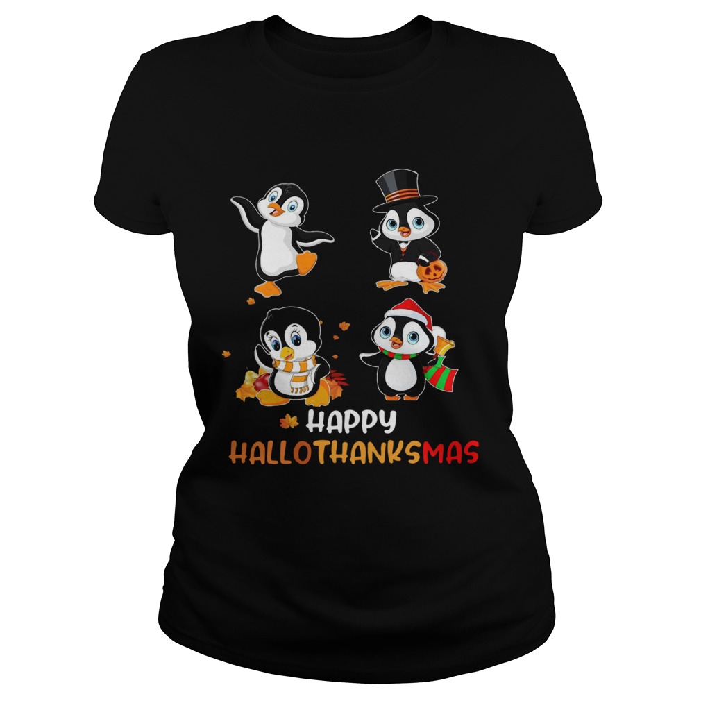 Penguin Happy Hallothanksmas  Classic Ladies