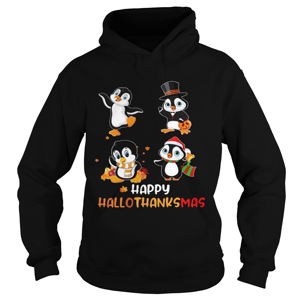 Penguin Happy Hallothanksmas  Hoodie