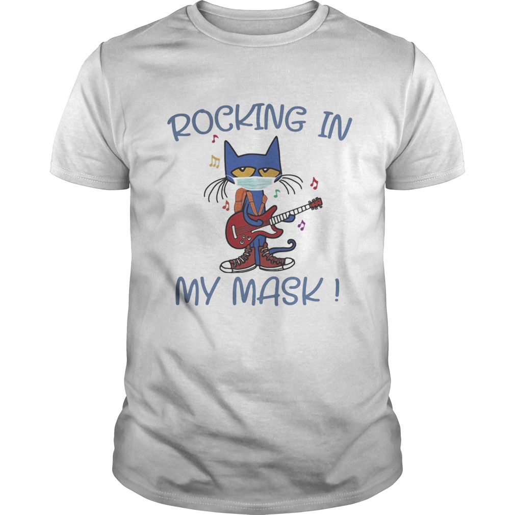 Petter the cat rocking in my mask shirt