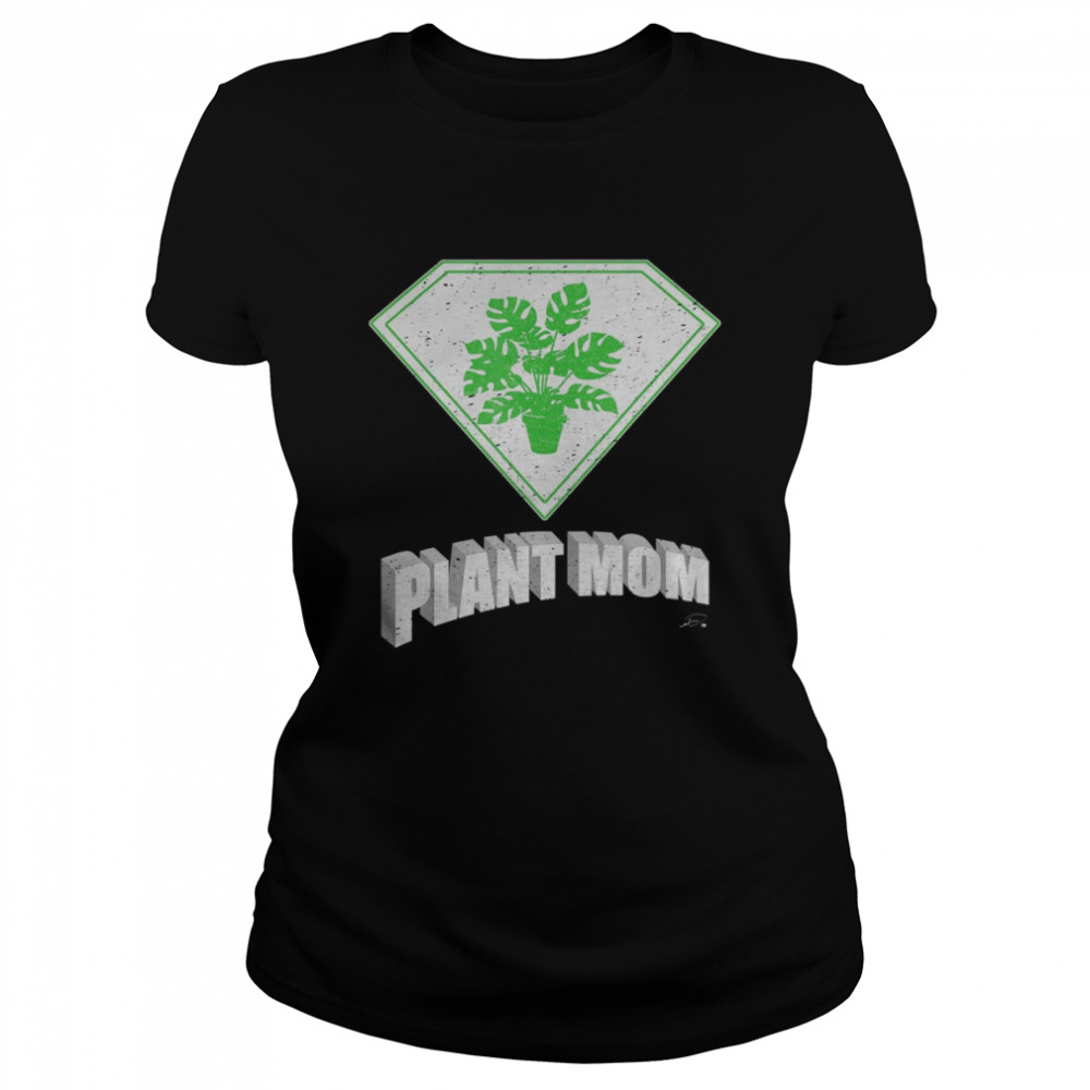 Plant Mom Super Hero Halloween Costume Monstera Deliciosa  Classic Women's T-shirt