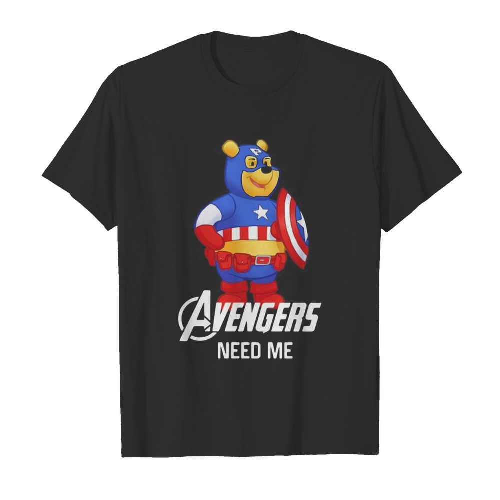 Pooh captain america avengers need me shirt