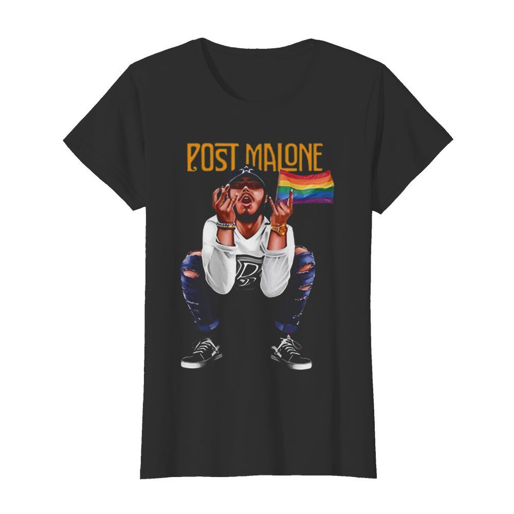 Post Malone LGBT American Flag  Classic Women's T-shirt