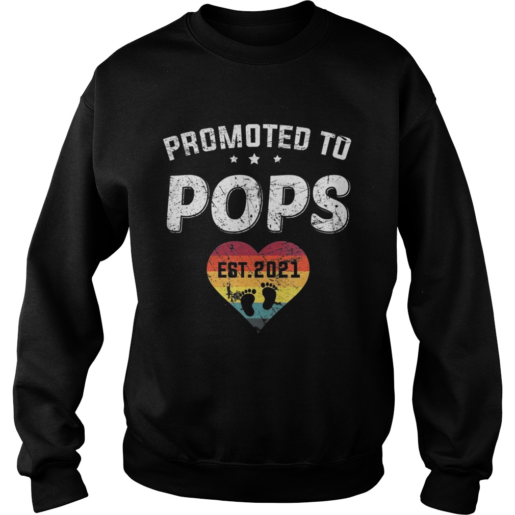 Promoted To Pops Est 2021 Vintage  Sweatshirt