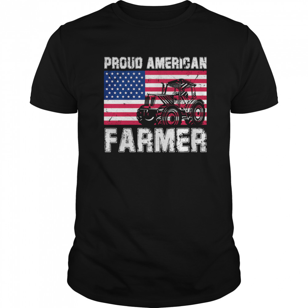 Proud american farmer flag shirt