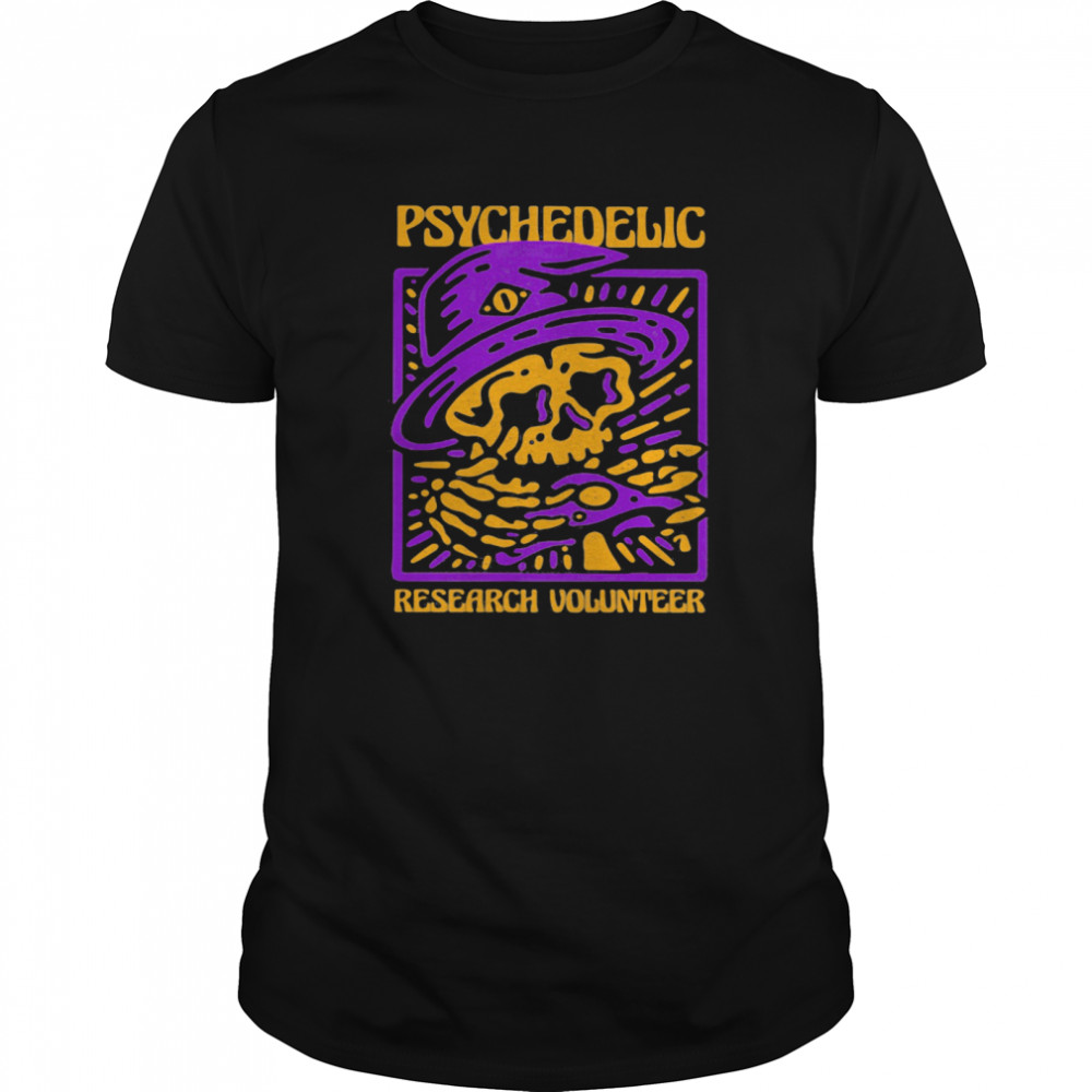 Psychedelic Research Volunteer Skull Witch Mushroom halloween shirt