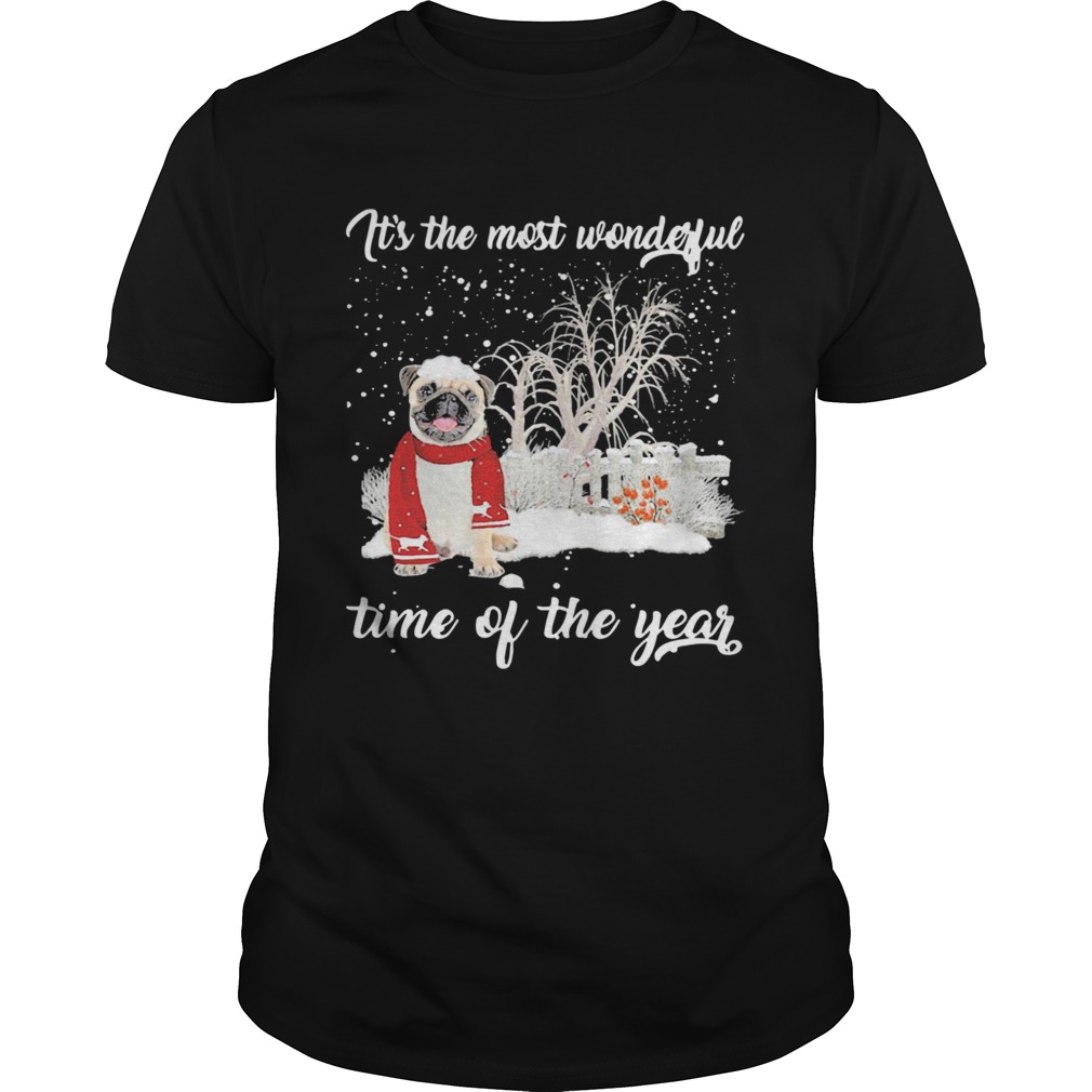 Pug Its The Most Wonderful Time Of The Year shirt