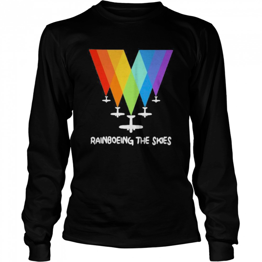 Rainboeing The Skies  Long Sleeved T-shirt