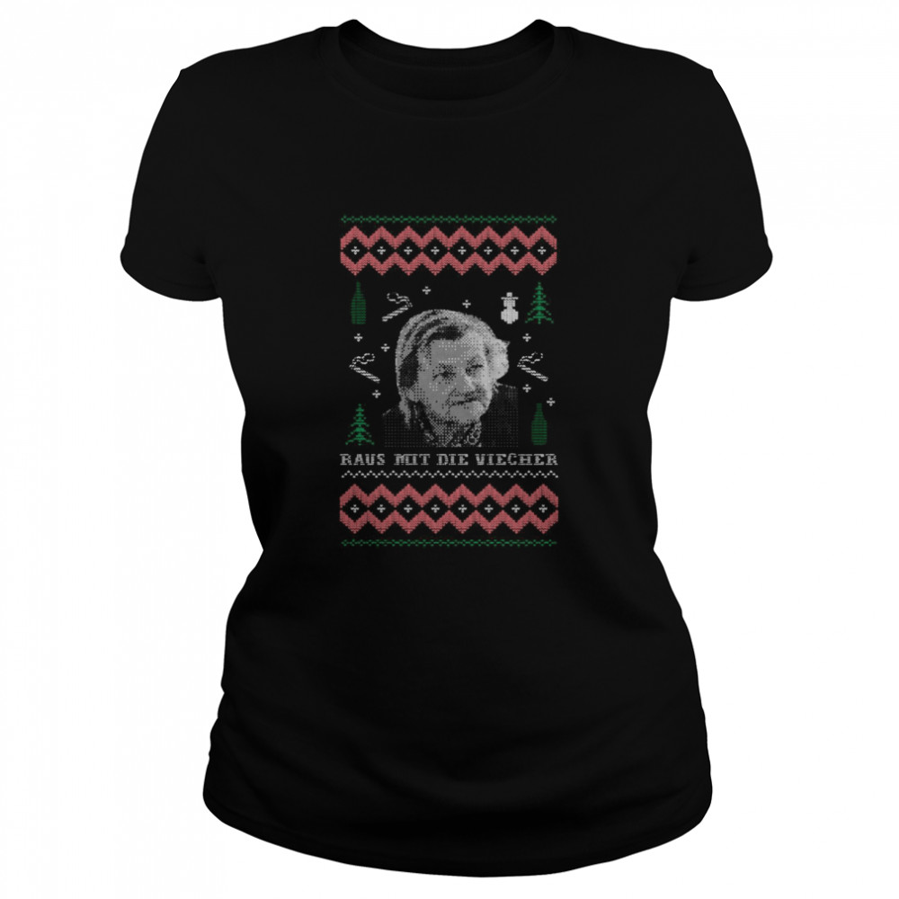 Raus Mit Die Viecher Ugly Christmas  Classic Women's T-shirt