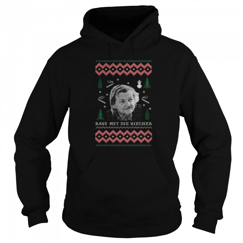 Raus Mit Die Viecher Ugly Christmas  Unisex Hoodie