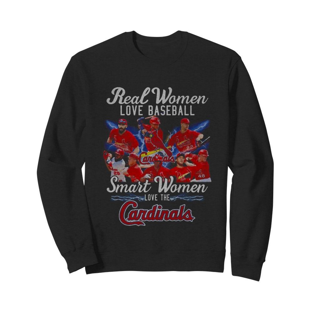 Real Women Love Baseball Smart Women Love The Cardinals  Unisex Sweatshirt